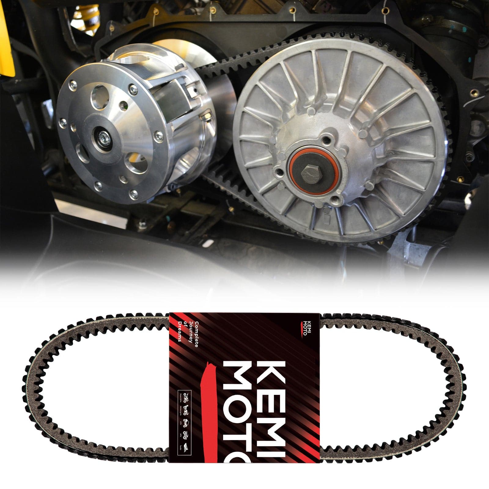 Photo of Kemimoto Heavy Duty Belts & Center Storage Bag For Can-Am Maverick X3 by Kemimoto - Premium for UTVs / Side by Sides