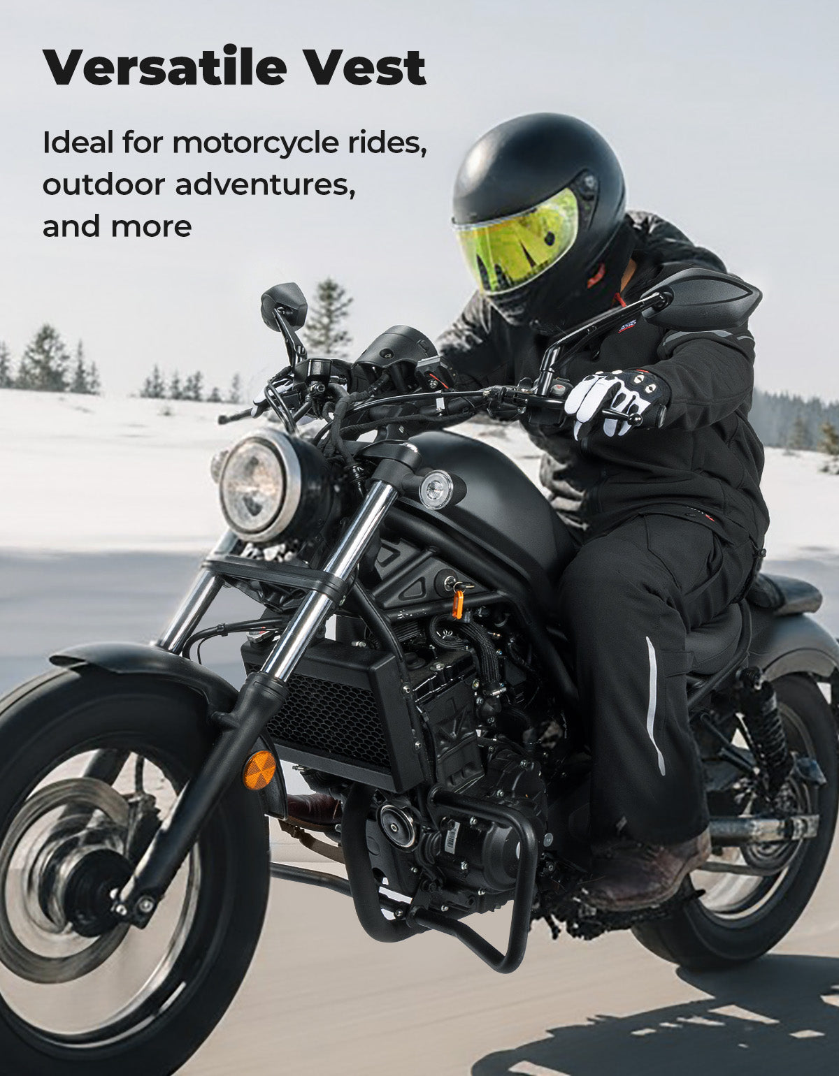 Photo of Heated Jacket with 20000 mAh Battery for Motorcycle Outdoor Hiking by Kemimoto - Premium for UTVs / Side by Sides