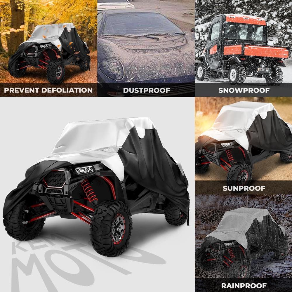 Photo of UTV Cover Waterproof 420D Fit Can-Am/ Polaris/ Kawasaki by Kemimoto - Premium for UTVs / Side by Sides