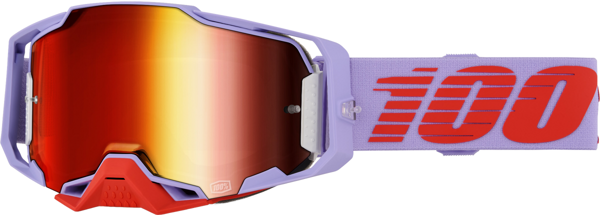 100% Armega Goggles - Fausto Red Mirror Lens