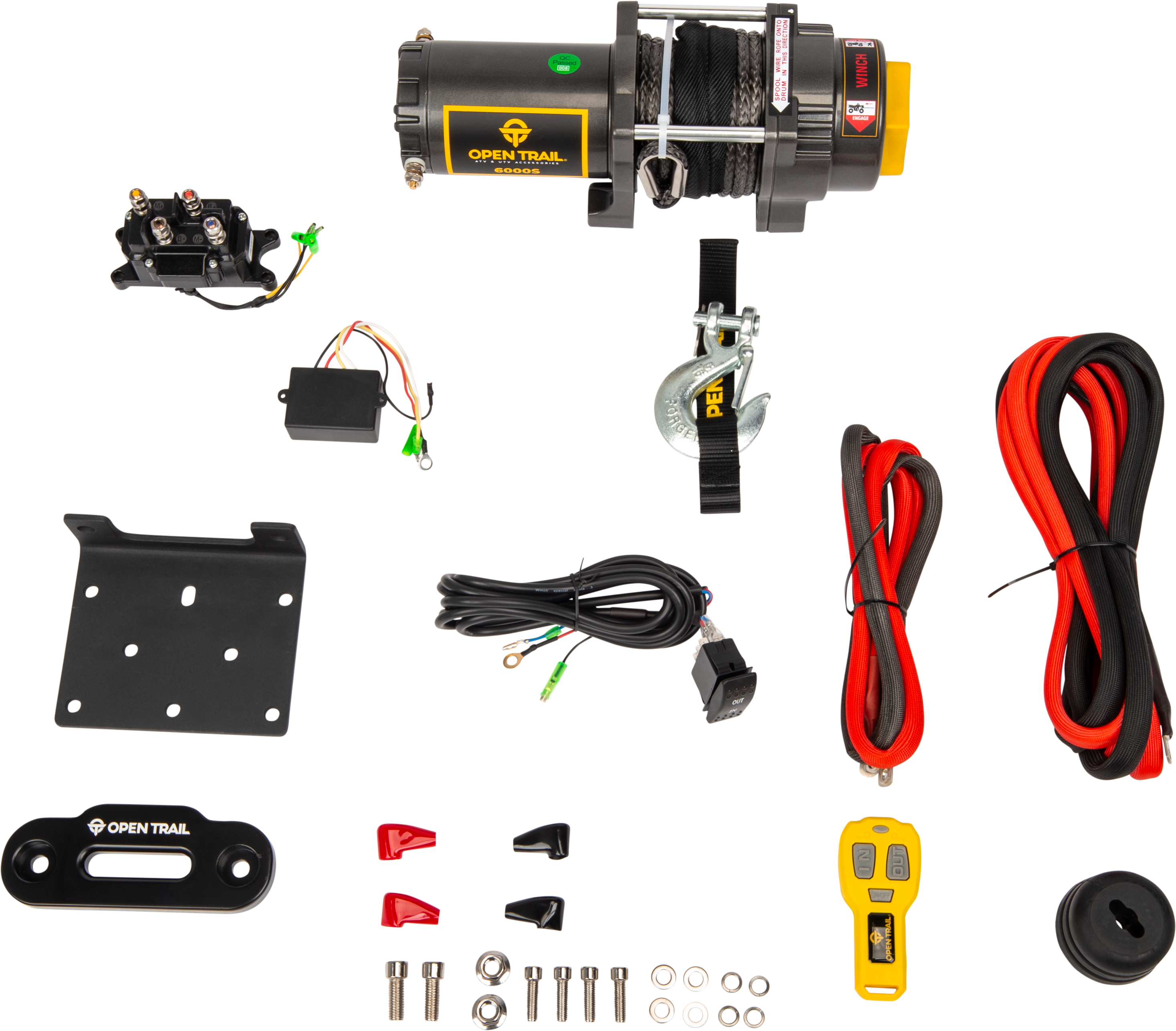 Photo of 6000LB WINCH SYNTHETIC ROPE by OPEN TRAIL - Premium Winch for UTVs / Side by Sides