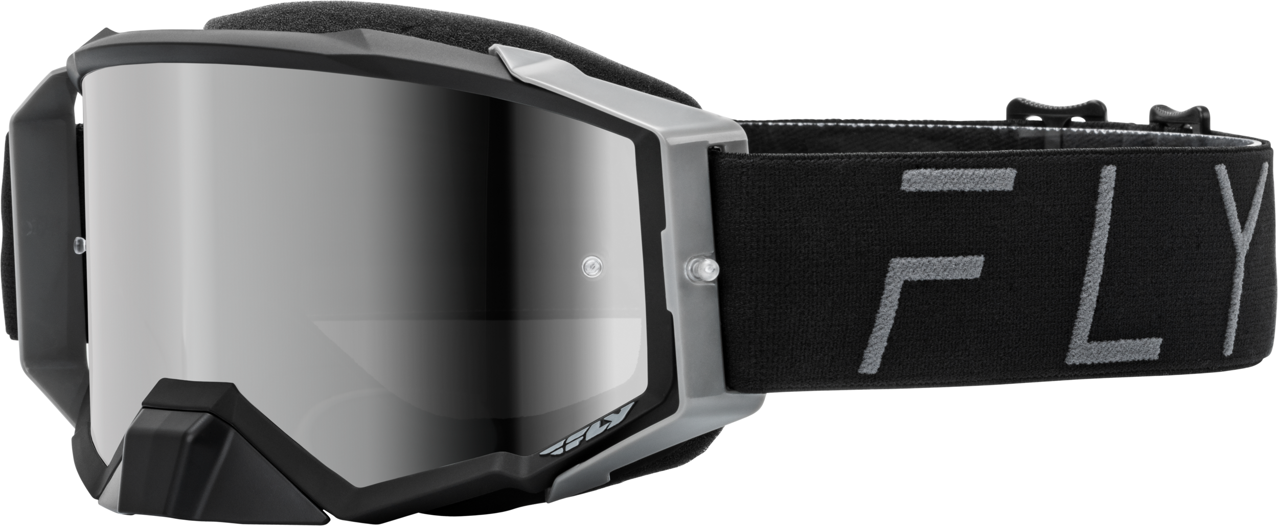 Photo of ZONE PRO GOGGLE BLACK/GREY W/ BLACK MIRROR/SMOKE LENS by FLY RACING - Premium Eyewear for UTVs / Side by Sides