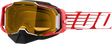 100% Armega Snowmobile Goggles - Red Yellow Lens