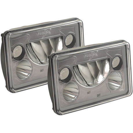 Photo of 4x6" VX Series LED Headlight Kit - Black Chrome | Amber Halo by Vision X Off-Road - Premium LED Headlight for UTVs / Side by Sides