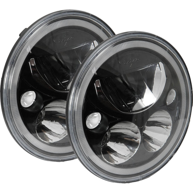 Photo of 5.75" VX Series LED Headlight Kit - Black Chrome | White Halo by Vision X Off-Road - Premium LED Headlight for UTVs / Side by Sides