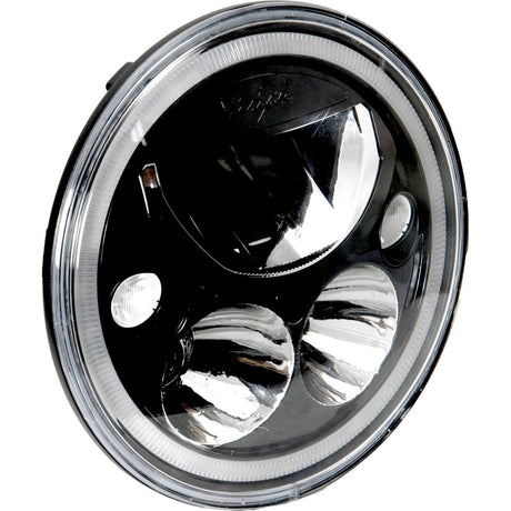 Photo of 5.75" Single Black Chrome Face Round VX Headlight (with Low-High-Halo) by Vision X Off-Road - Premium LED Headlight for UTVs / Side by Sides