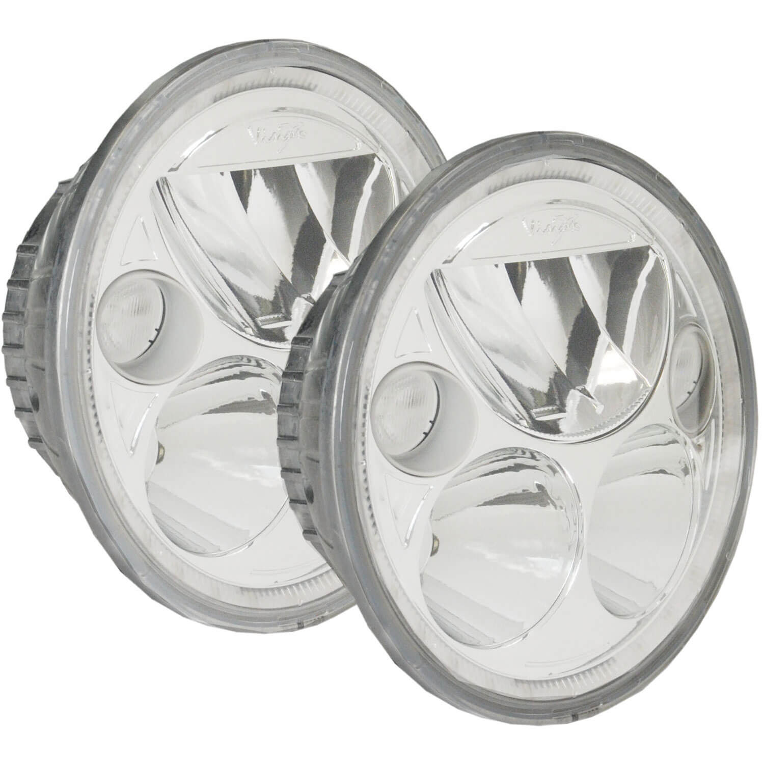 Photo of 5.75" VX Series LED Headlight Kit - Chrome | White Halo by Vision X Off-Road - Premium LED Headlight for UTVs / Side by Sides