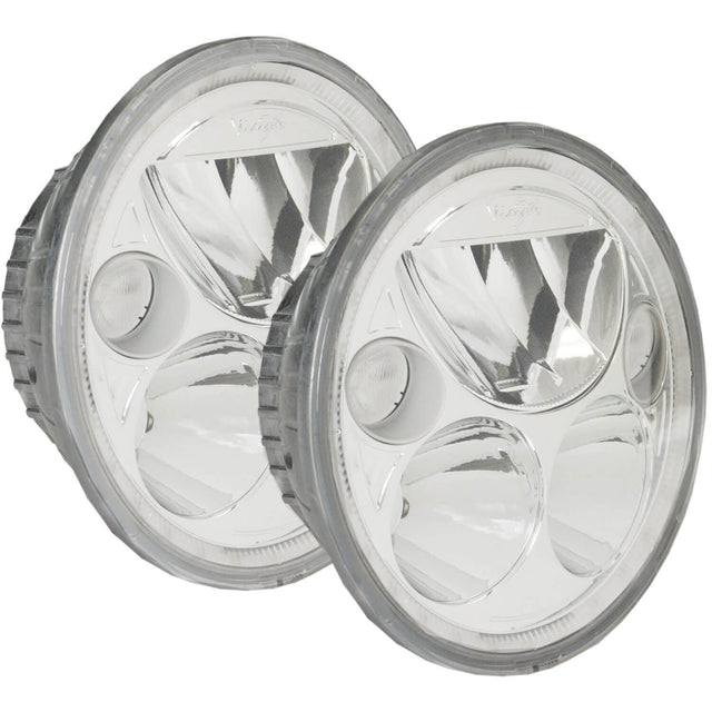 Photo of 5.75" VX Series LED Headlight Kit - Chrome | White Halo by Vision X Off-Road - Premium LED Headlight for UTVs / Side by Sides