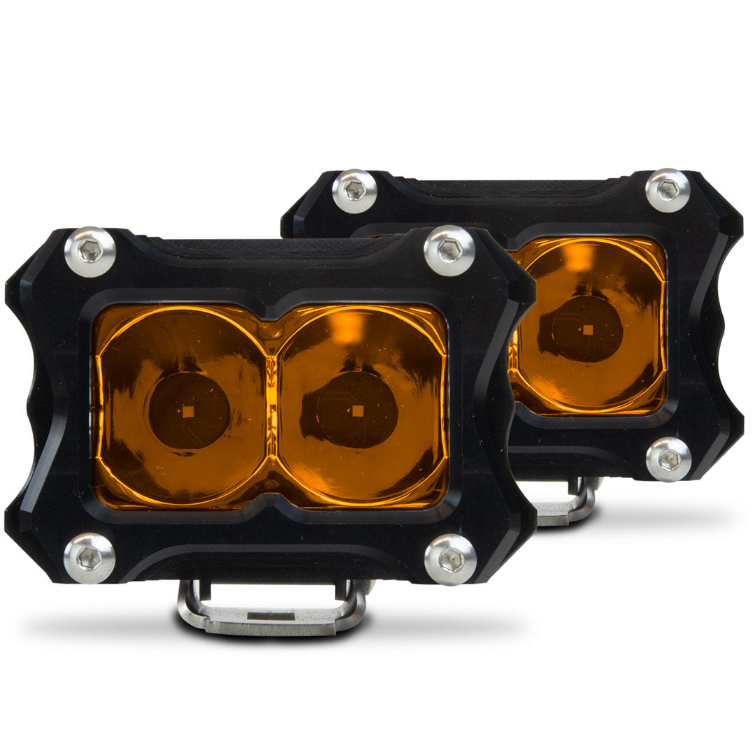 Photo of BA-2 Amber LED Pod Light - 2 Pack by Heretic Studio Dealer Portal - Premium Light Bar for UTVs / Side by Sides