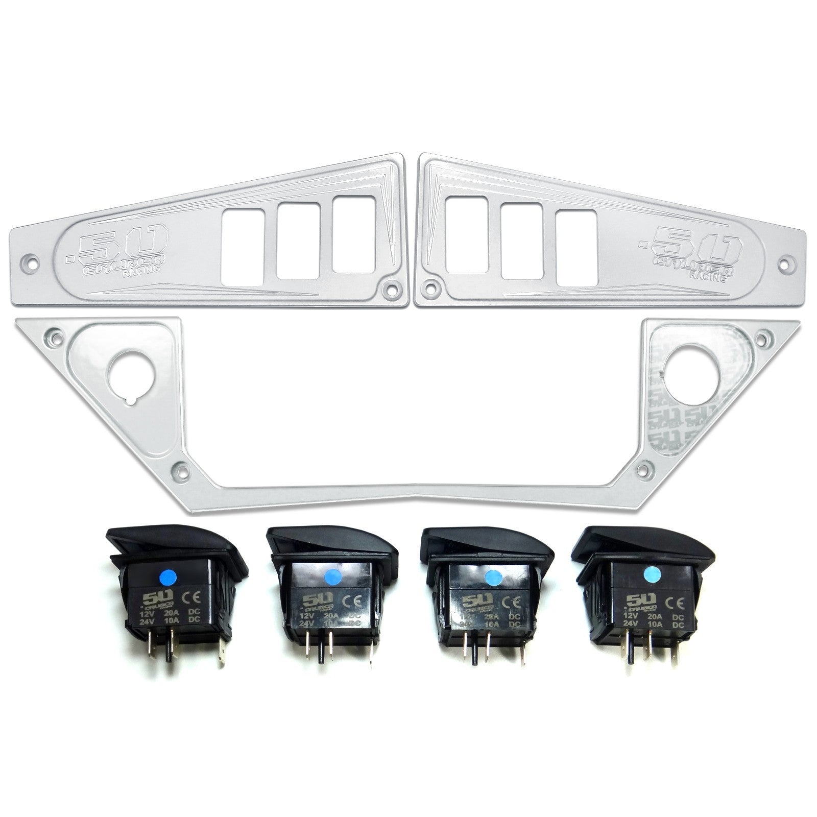 Polaris RZR XP1000 Ride Command 6-Switch CNC Billet Dash Panel - Multiple Colors + Optional Switches (2017+)