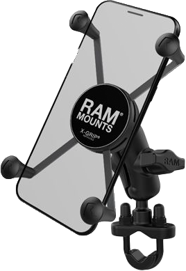 Photo of X-GRIP LARGE PHONE MOUNT W/HANDLEBAR U-BOLT BASE SHORT by RAM - Premium Mounts/Brackets for UTVs / Side by Sides