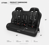 Wolverine RMAX 4 Rear Bench Seat (2021-2024)