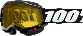100% Accuri 2 Snowmobile Goggles - Black Yellow Lens