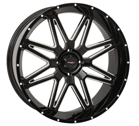 Photo of ST7 WHEEL 24X9 5+4 (0MM) 4/156 GLOSS BLACK MILLED by SYSTEM 3 - Premium Wheels for UTVs / Side by Sides