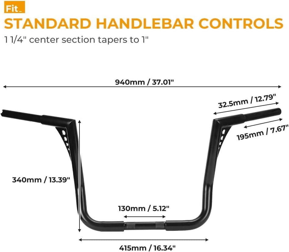 Photo of Handlebar for Electra Glide Street Glide Ultra Limited by Kemimoto - Premium for UTVs / Side by Sides