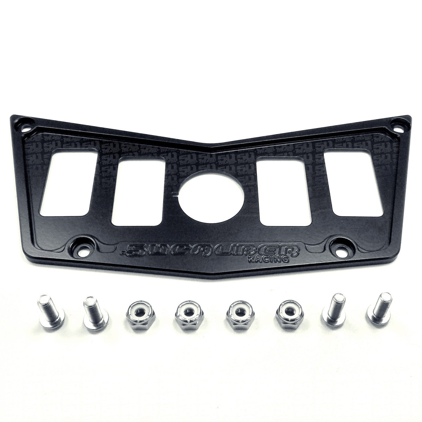 50 Caliber Racing Polaris RZR XP900 800 570 4 Switch Dash Panel - Black Billet Aluminum