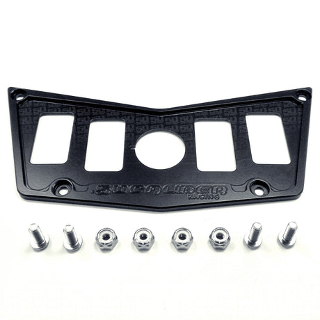50 Caliber Racing Polaris RZR XP900 800 570 4 Switch Dash Panel - Black Billet Aluminum