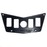 50 Caliber Racing Polaris RZR XP900 800 570 4 Switch Dash Panel - Black Billet Aluminum