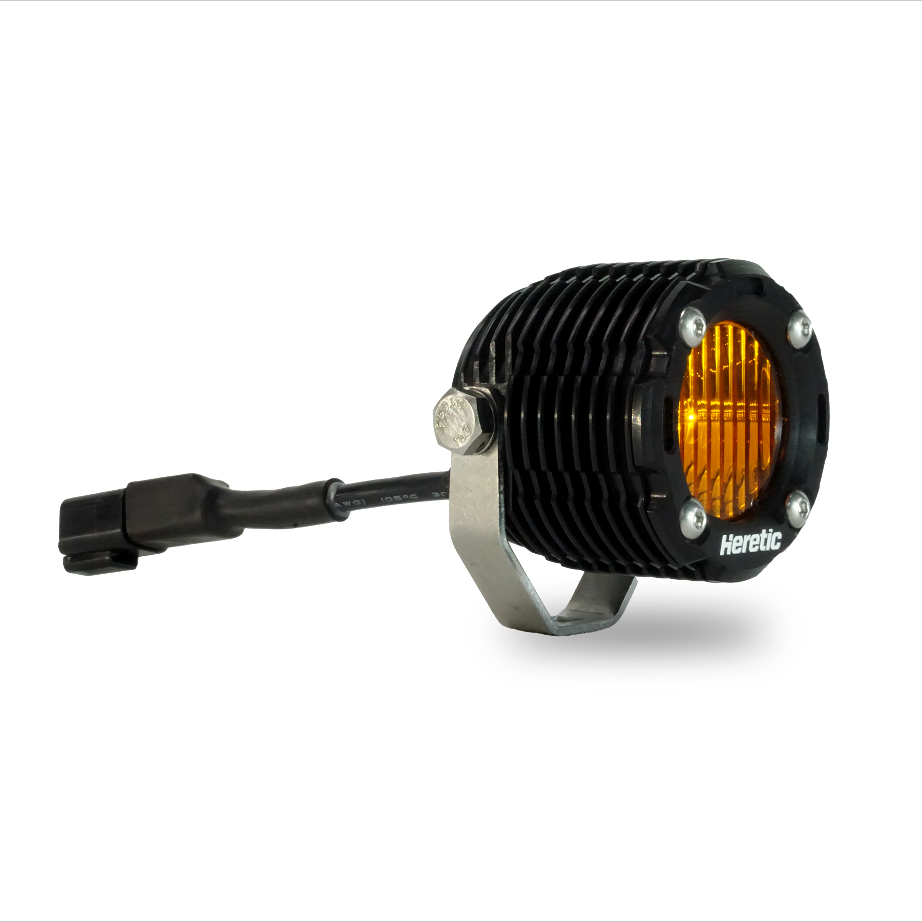 Photo of BA-1R Amber LED Pod Light by Heretic Studio Dealer Portal - Premium Light Bar for UTVs / Side by Sides