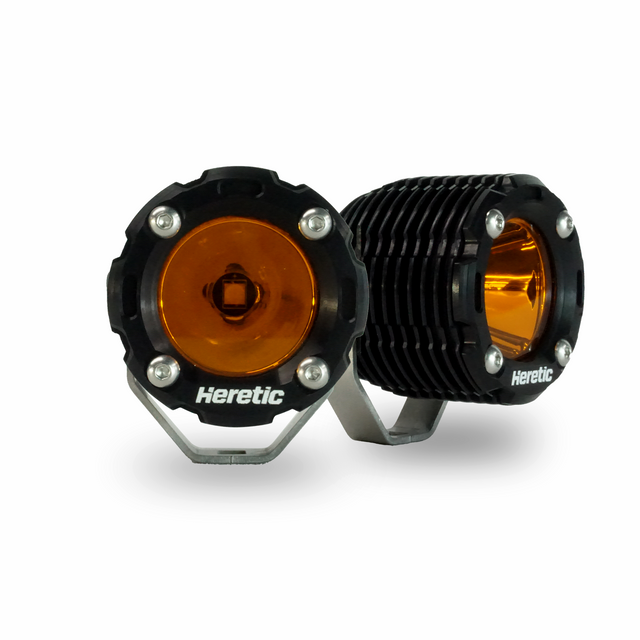Photo of BA-1R Amber LED Pod Light Pair Pack by Heretic Studio Dealer Portal - Premium Light Bar for UTVs / Side by Sides