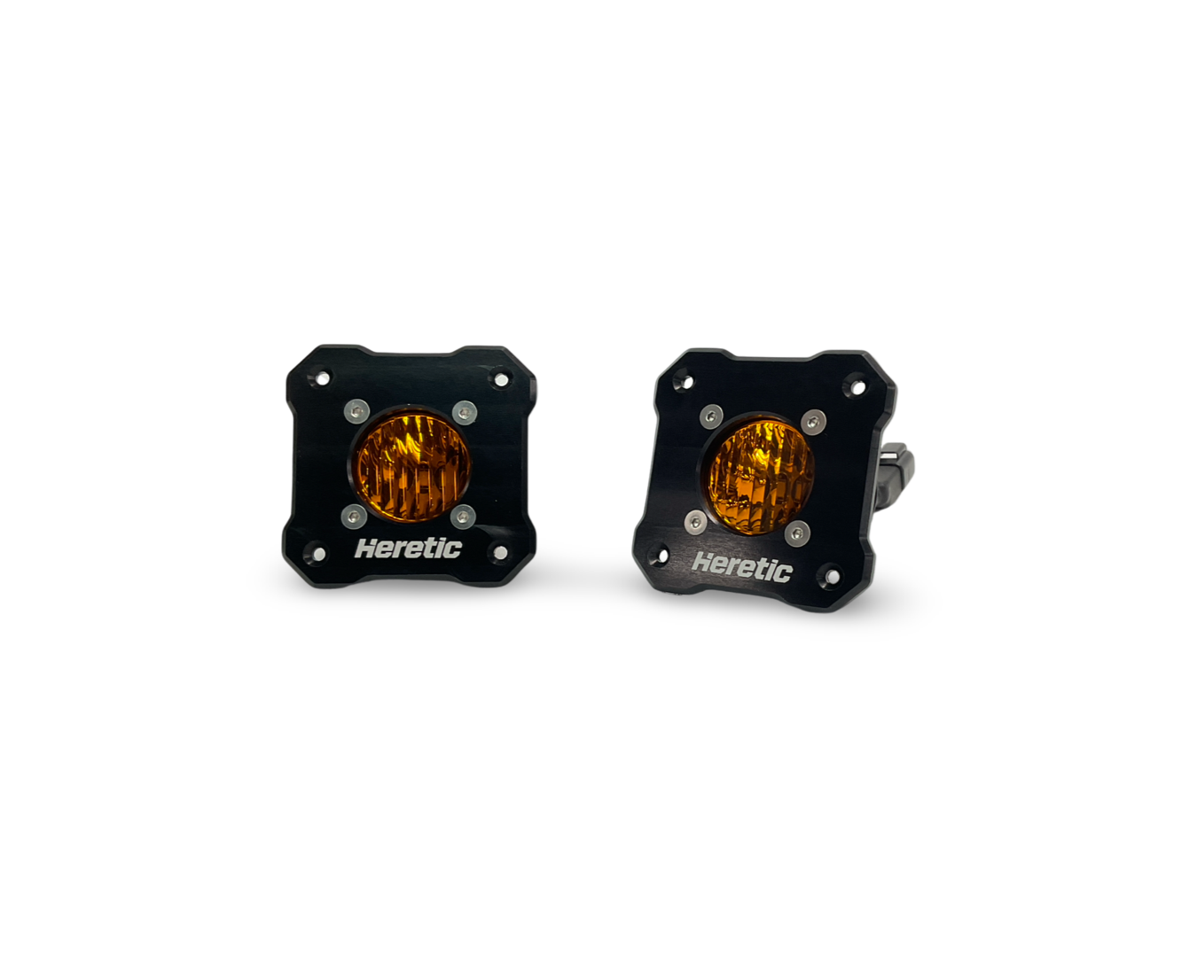 Photo of BA-1R Amber Flush Mount LED Pod Light Pair Pack by Heretic Studio Dealer Portal - Premium for UTVs / Side by Sides