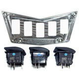 50 Caliber Racing 5-Switch Billet Aluminum Dash Panel for Polaris RZR