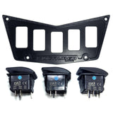 50 Caliber Racing 5 Switch Dash Panel Black - RZR 570, 800, XP 900