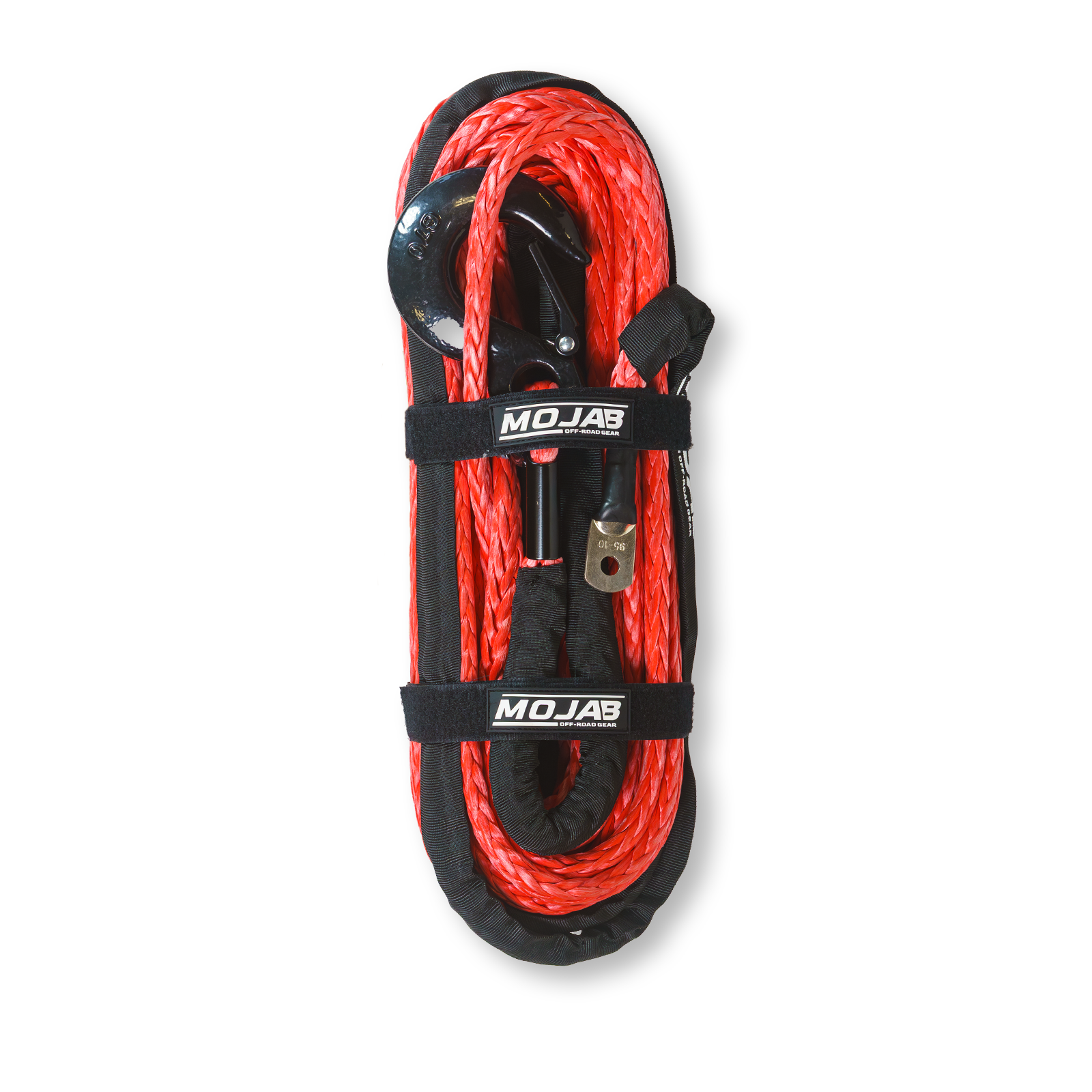 Photo of 3/8'' x 85' Synthetic Winch Rope with Removeable forged winch hook by MOJAB OFFROAD - Premium for UTVs / Side by Sides