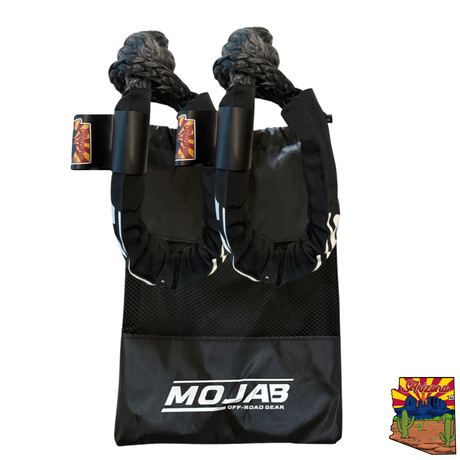 Photo of Soft Shackle 3/8'' x 22” with sleeve and bag (Set of 2 Shackles) (Lifetime Warranty) by MOJAB OFFROAD - Premium Soft Shackle for UTVs / Side by Sides
