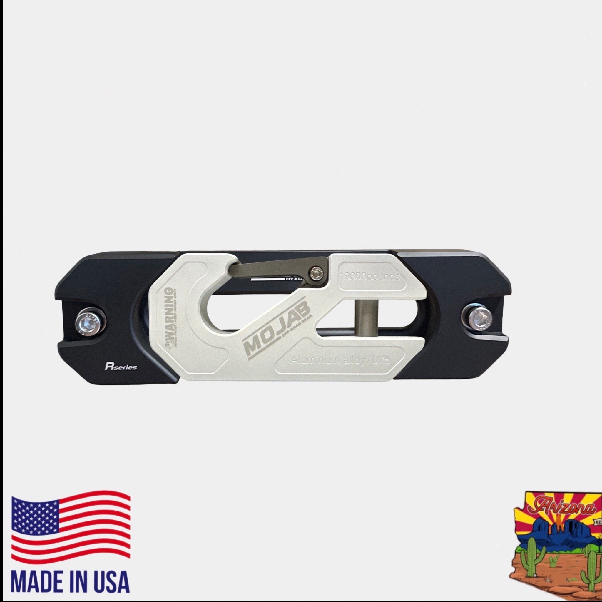 Photo of Aluminum Recessed Winch Shackle with Fairlead Kit, closed latch (LIFE TIME WARRANTY*) by MOJAB OFFROAD - Premium Winches & Winch Mounts for UTVs / Side by Sides