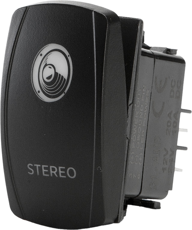 Photo of STEREO ACCESSORY SWITCH PRO SERIES BACKLIT by OPEN TRAIL - Premium Switches for UTVs / Side by Sides
