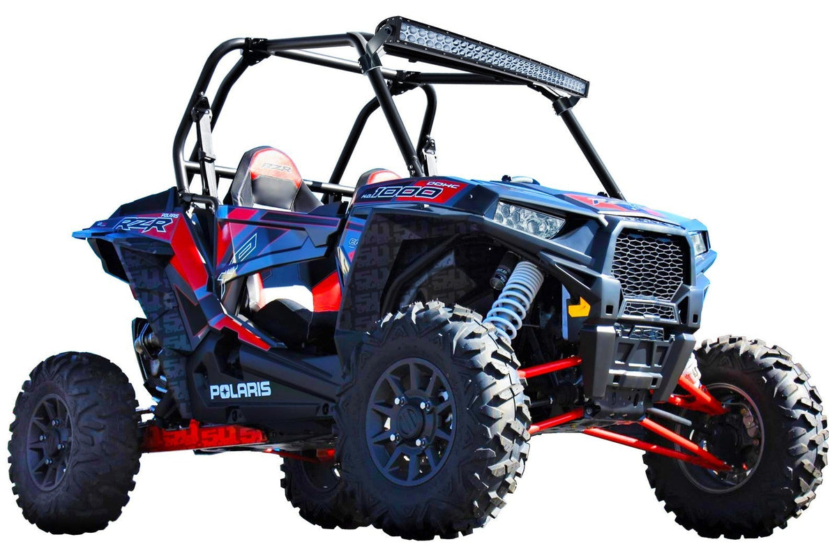 50 Caliber Racing Polaris RZR XP1000 Radius Light Bar Bracket Combo with 40" Radius Light Bar