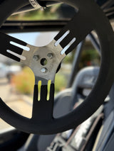 Photo of MOJAB 13" Aluminum Steering Wheel – 3-Bolt Pattern (Extended coating spokes) by MOJAB OFFROAD - Premium for UTVs / Side by Sides