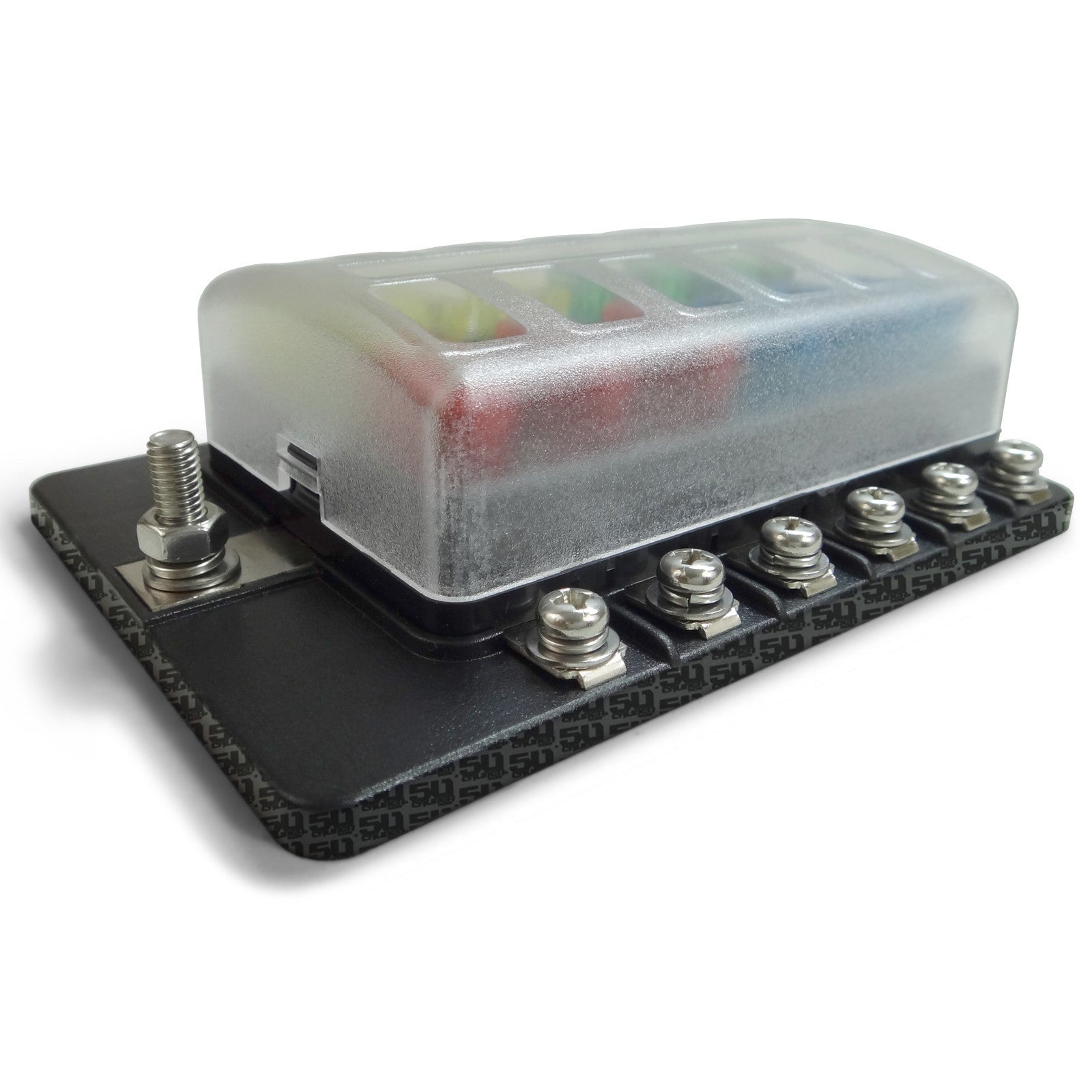 12-Way LED Screw Fuse Block - 100A Input + Blown Fuse Indicator + ATO/ATC (6V-32V Universal)