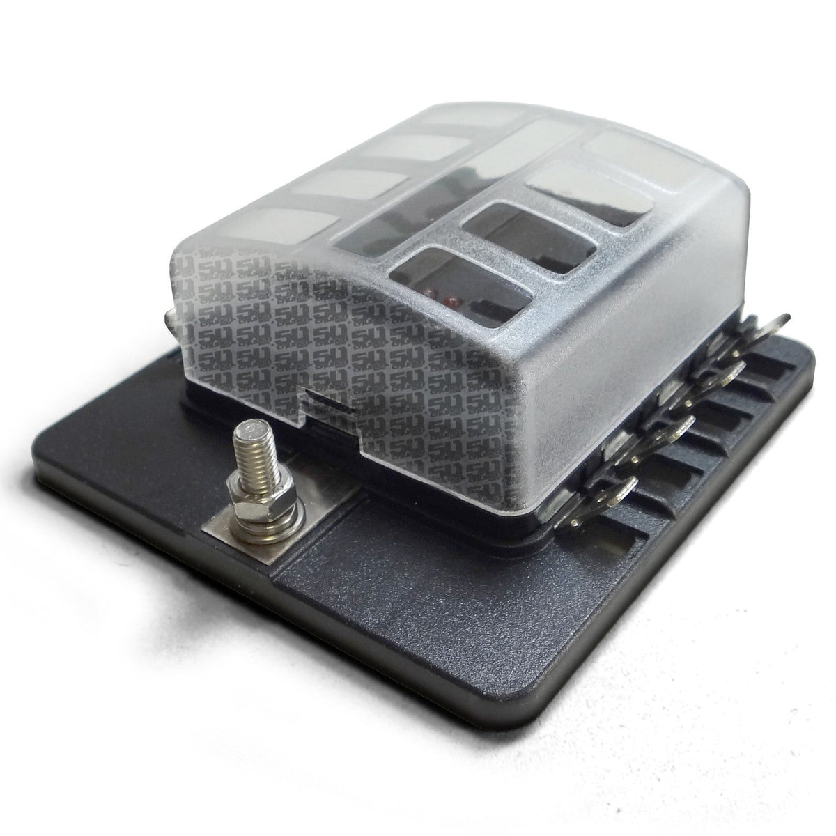 50 Caliber Racing 8 Way Standard LED Circuit Blade Fuse Box