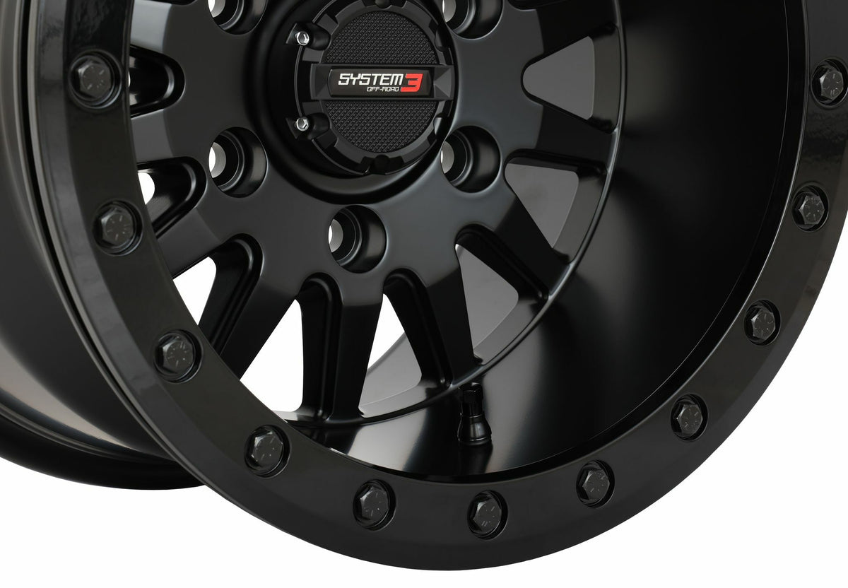 Photo of SYSTEM 3 SB8 WHEEL 15X10 5+5 (0MM) 6/5.5 MATTE BLACK by SYSTEM 3 - Premium Wheels for UTVs / Side by Sides