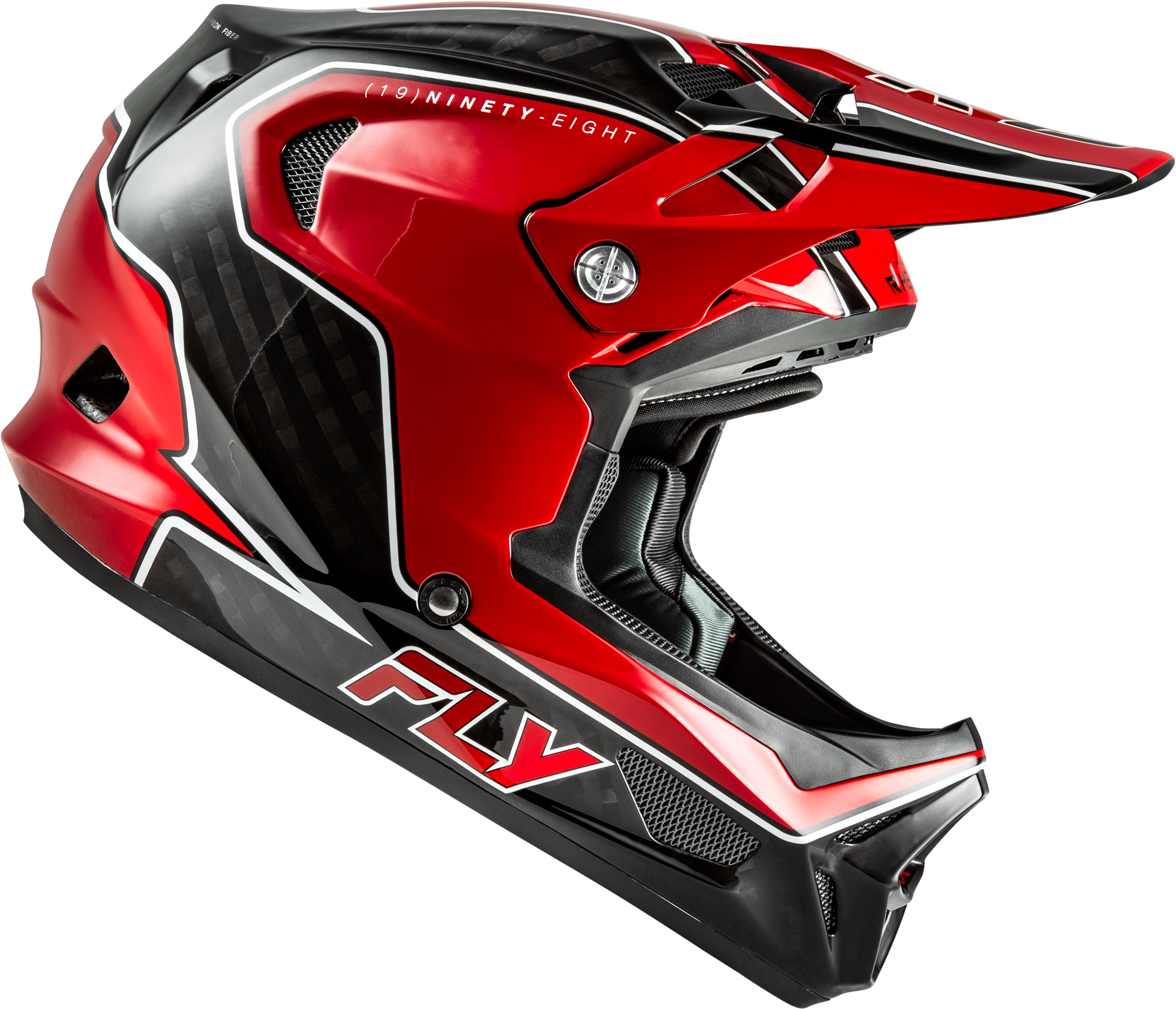 Photo of WERX-R FLOW CARBON HELMET BLACK CARBON/RED SM by FLY RACING - Premium Helmets for UTVs / Side by Sides