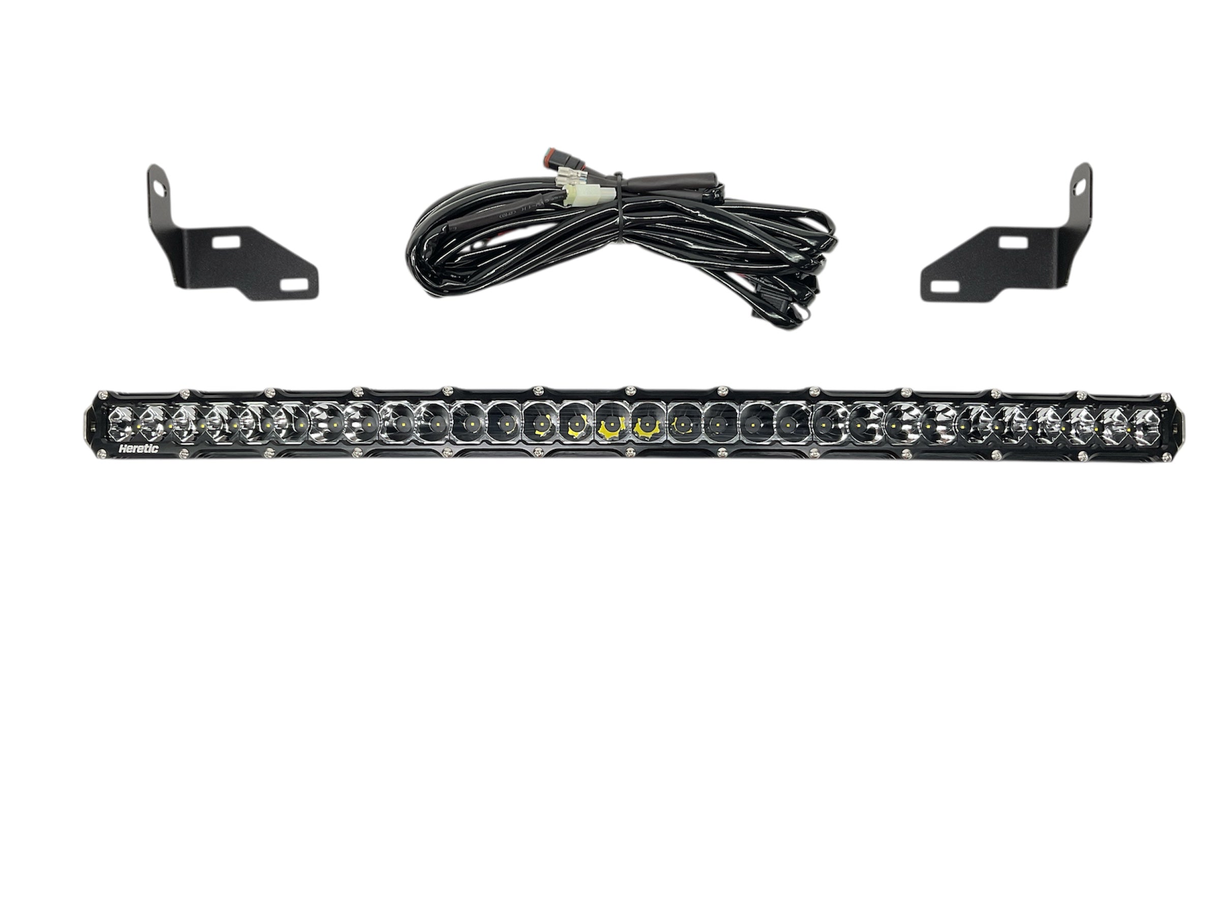 Photo of F-250 & 350 Super Duty 30" Curved Bumper Light Bar Kit 2023+ by Heretic Studio Dealer Portal - Premium for UTVs / Side by Sides