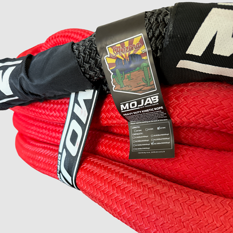 Photo of 1 1/2” x 30' Kinetic rope with storage bag (Lifetime Warranty) by MOJAB OFFROAD - Premium Kinetic rope for UTVs / Side by Sides
