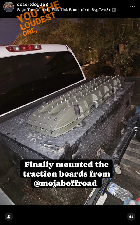 Photo of Ultimate Traction recovery board with steel plugs and storage bag by MOJAB OFFROAD - Premium Recovery board for UTVs / Side by Sides