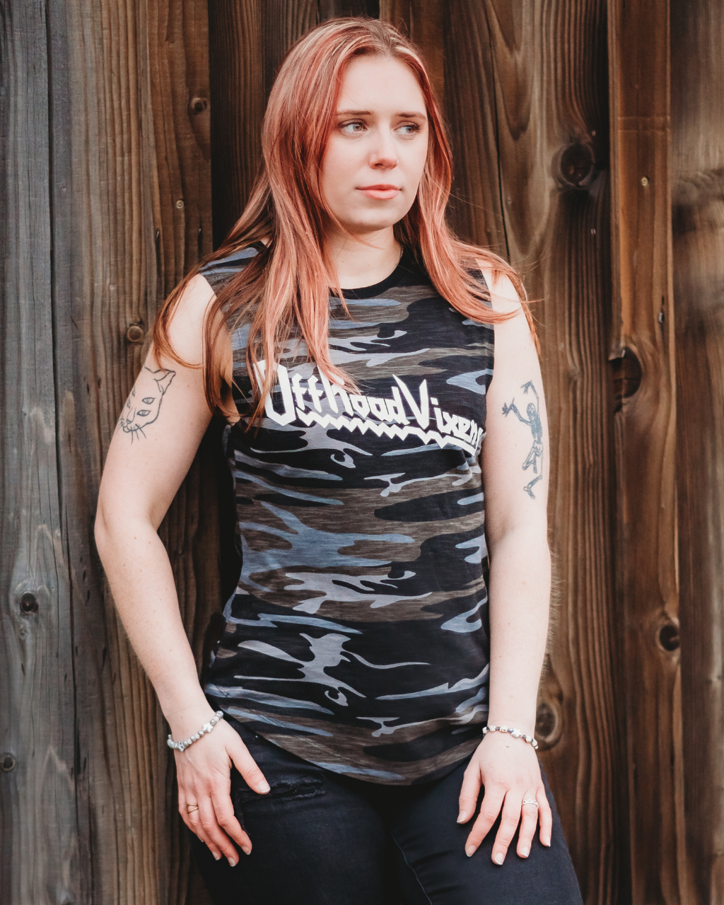 Photo of Heavy Metal Camo Muscle Tank by OFF-ROAD VIXENS CLOTHING CO. - Premium Apparel & Accessories for UTVs / Side by Sides