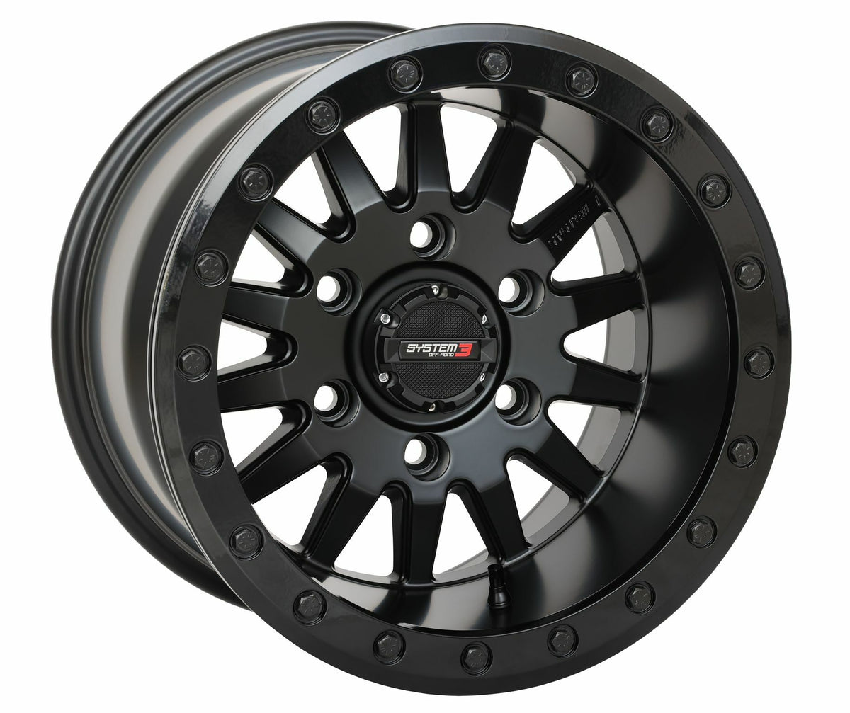Photo of SYSTEM 3 SB8 WHEEL 15X10 5+5 (0MM) 6/5.5 MATTE BLACK by SYSTEM 3 - Premium Wheels for UTVs / Side by Sides