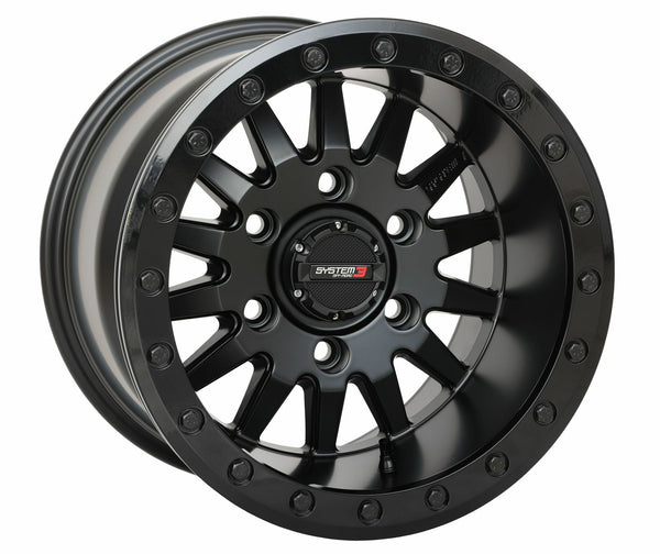 Photo of SYSTEM 3 SB8 WHEEL 15X10 5+5 (0MM) 6/5.5 MATTE BLACK by SYSTEM 3 - Premium Wheels for UTVs / Side by Sides