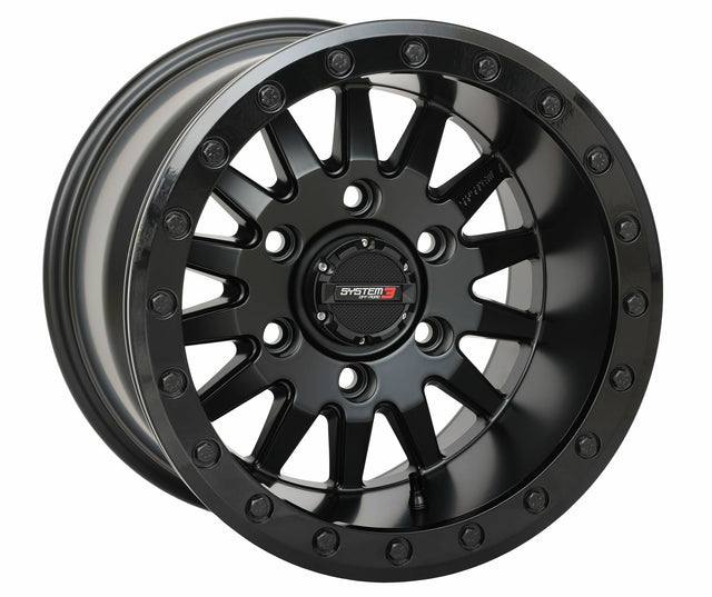Photo of SYSTEM 3 SB8 WHEEL 15X10 5+5 (0MM) 6/5.5 MATTE BLACK by SYSTEM 3 - Premium Wheels for UTVs / Side by Sides