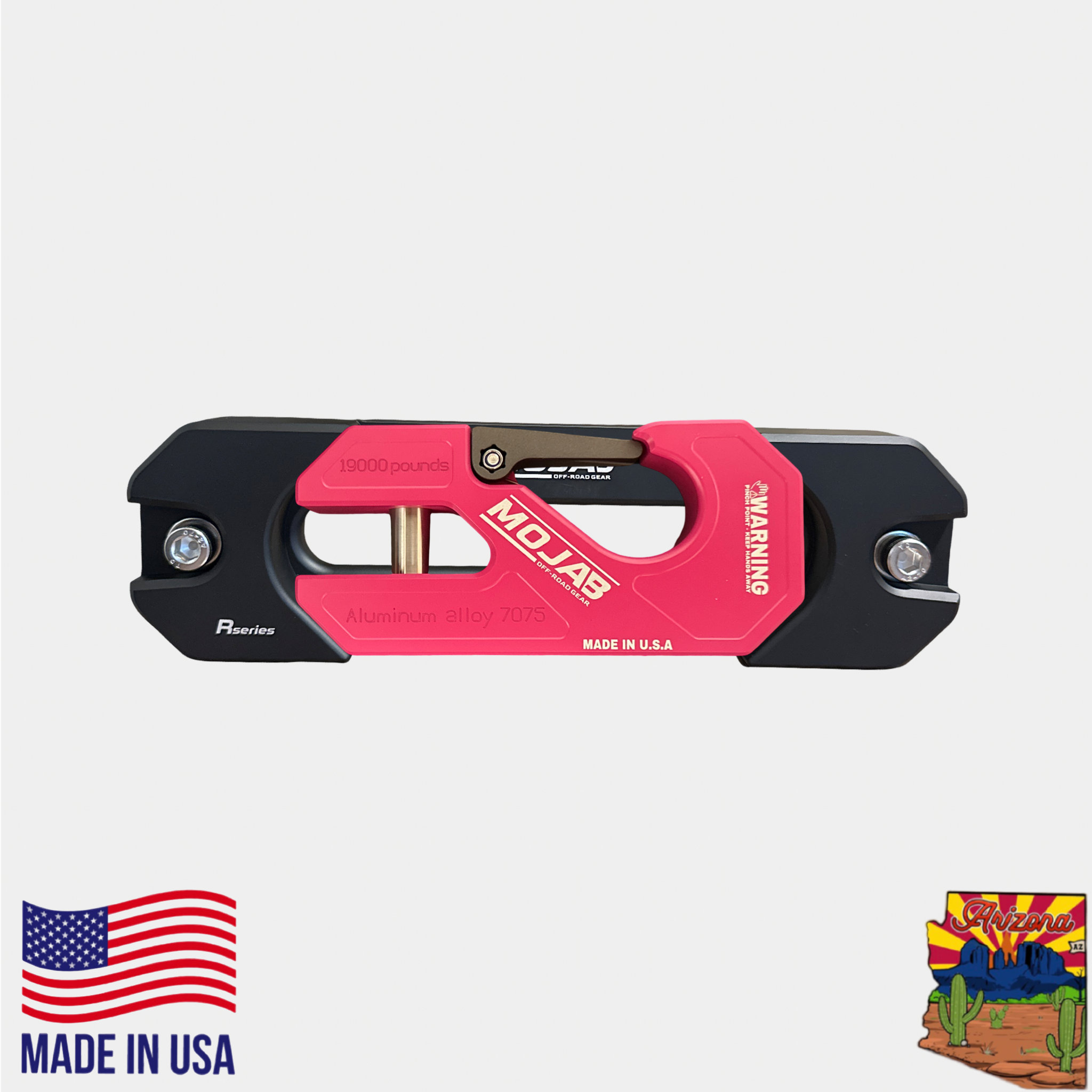 Photo of Aluminum Recessed Winch Shackle with Fairlead Kit, closed latch (LIFE TIME WARRANTY*) by MOJAB OFFROAD - Premium Winches & Winch Mounts for UTVs / Side by Sides