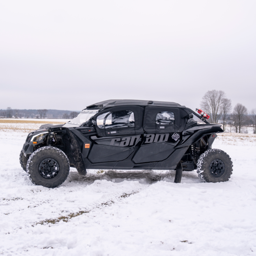 Photo of Soft Cab Enclosures with Metal Frame for Can-Am Maverick X3 MAX by Kemimoto - Premium for UTVs / Side by Sides