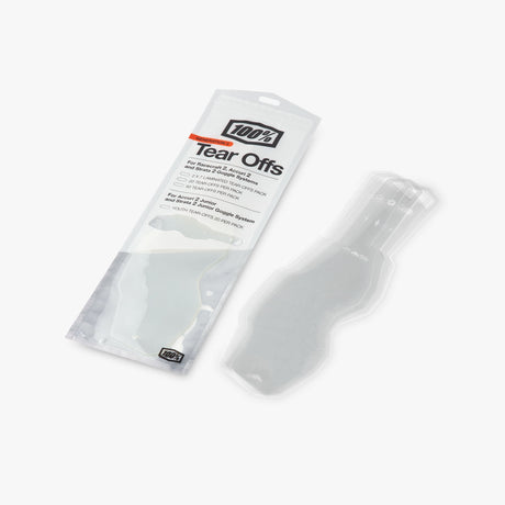 100% Racecraft 2 / Accuri 2 / Strata 2 Standard Goggle Tear-Offs - 50 Pack