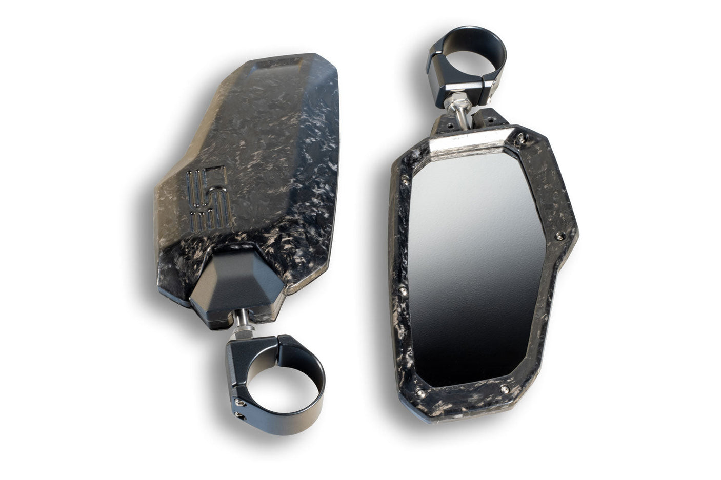 Carbon Fiber UTV Mirrors – Universal Clamp-On Set