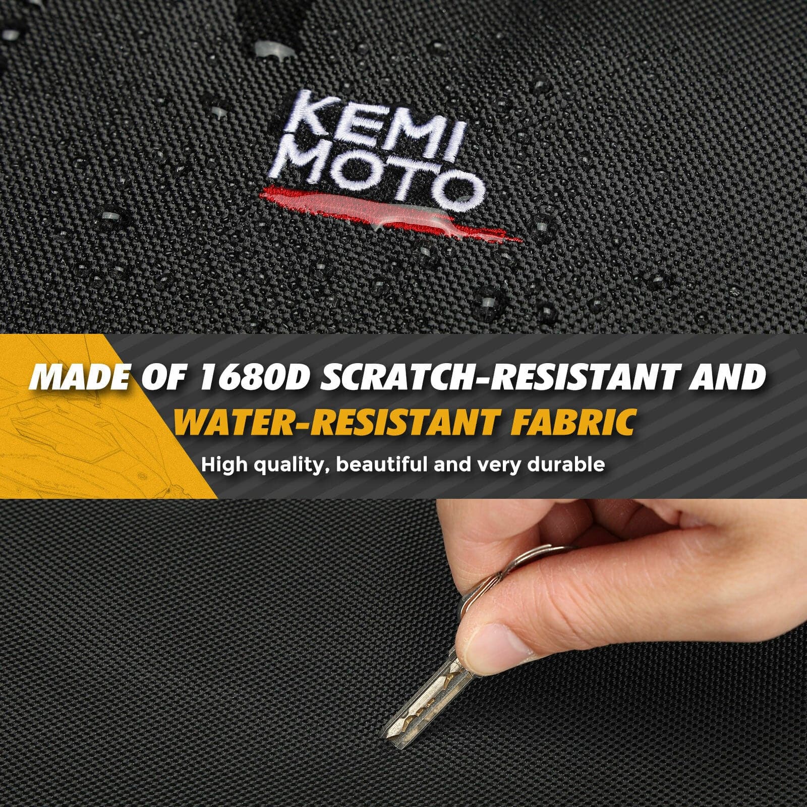 Photo of UTV Rear Storage Bag with Fixed Strap for Polaris RZR XP 1000/Turbo by Kemimoto - Premium for UTVs / Side by Sides