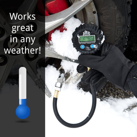 Photo of ElitePro™ Digital Tire Pressure Gauge - Professional Accuracy - 100 PSI by JACO - Premium Tire Pressure Gauge for UTVs / Side by Sides